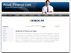 screenshot du site internet Atout finance
