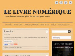 screenshot du site internet le livre numerique